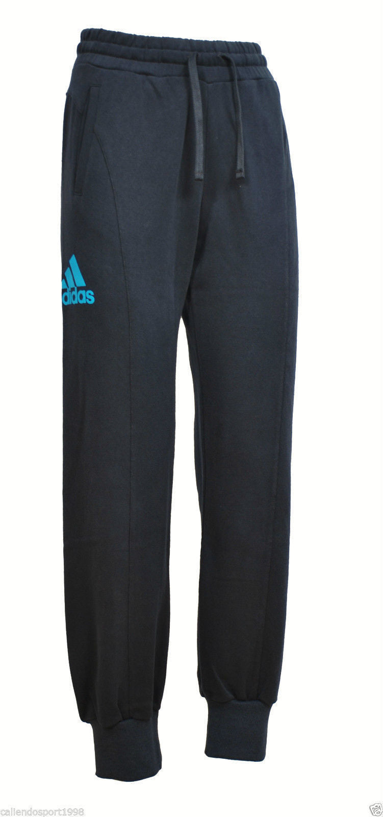 Pantalon garçon Adidas en coton brossé sport gym décontracté école D04199