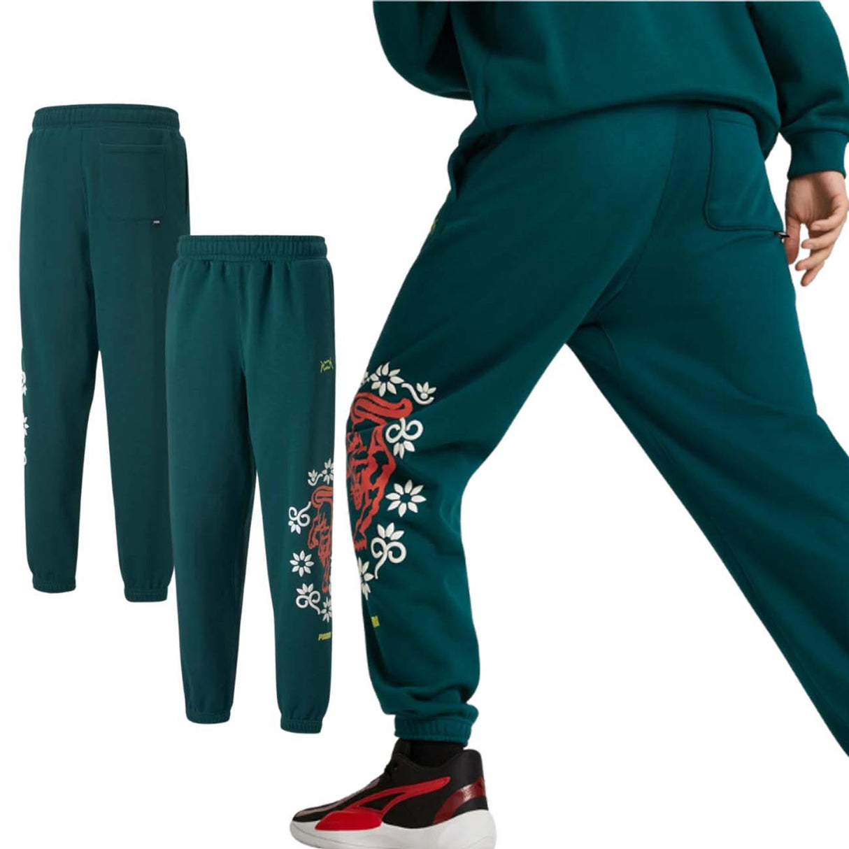 PANTALON EN COTON POLAIRE RUN IT PUMA 536469 01