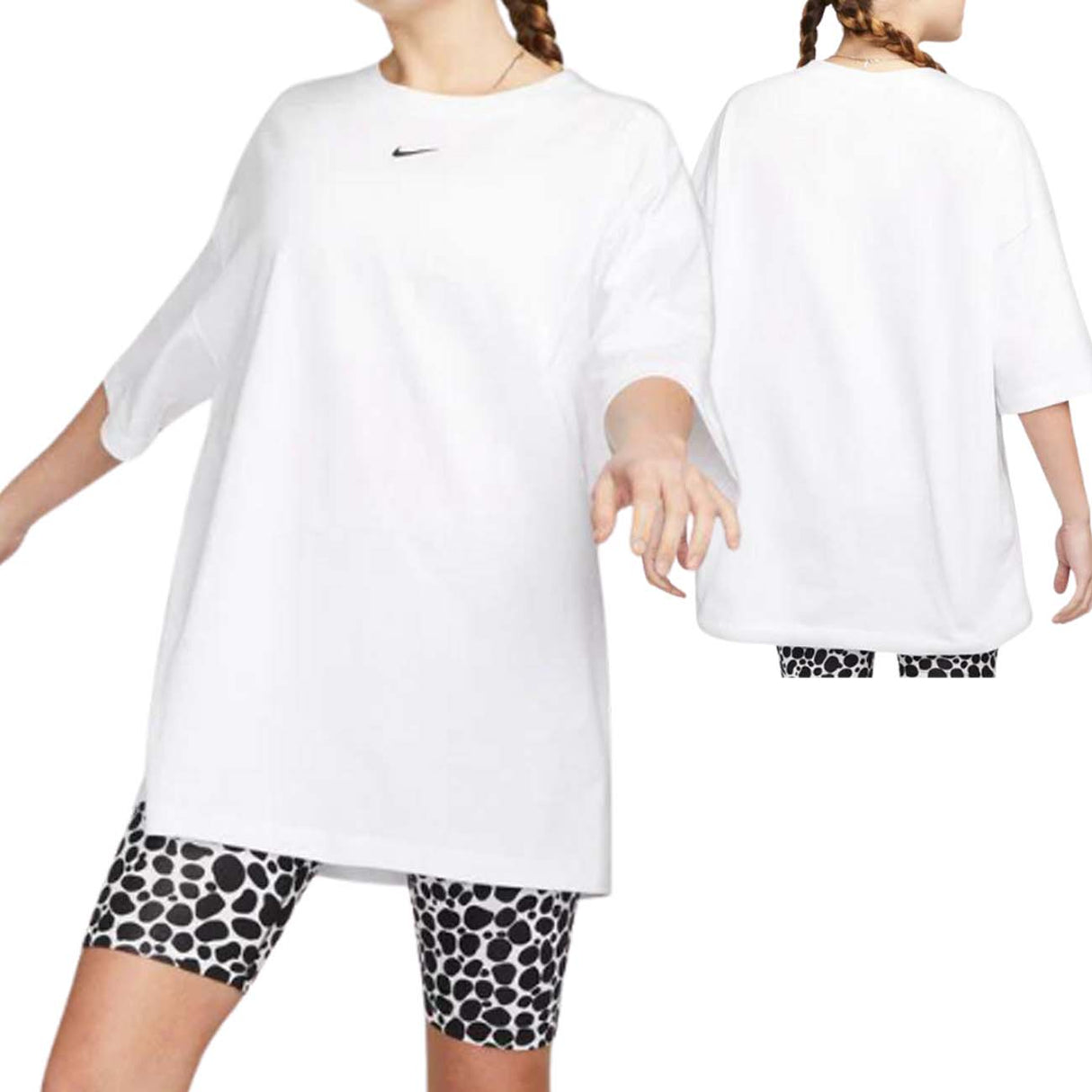 T-SHIRT SPORTWEAR FEMME NIKE DX7910-100 BLANC EN COTON