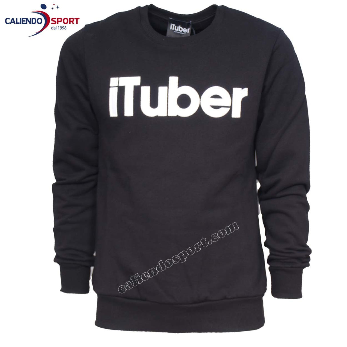 ITUBER 031 BLACK SWEATSHIRT MEN WOMEN CASUAL ROUND NECK COTTON FLEECE