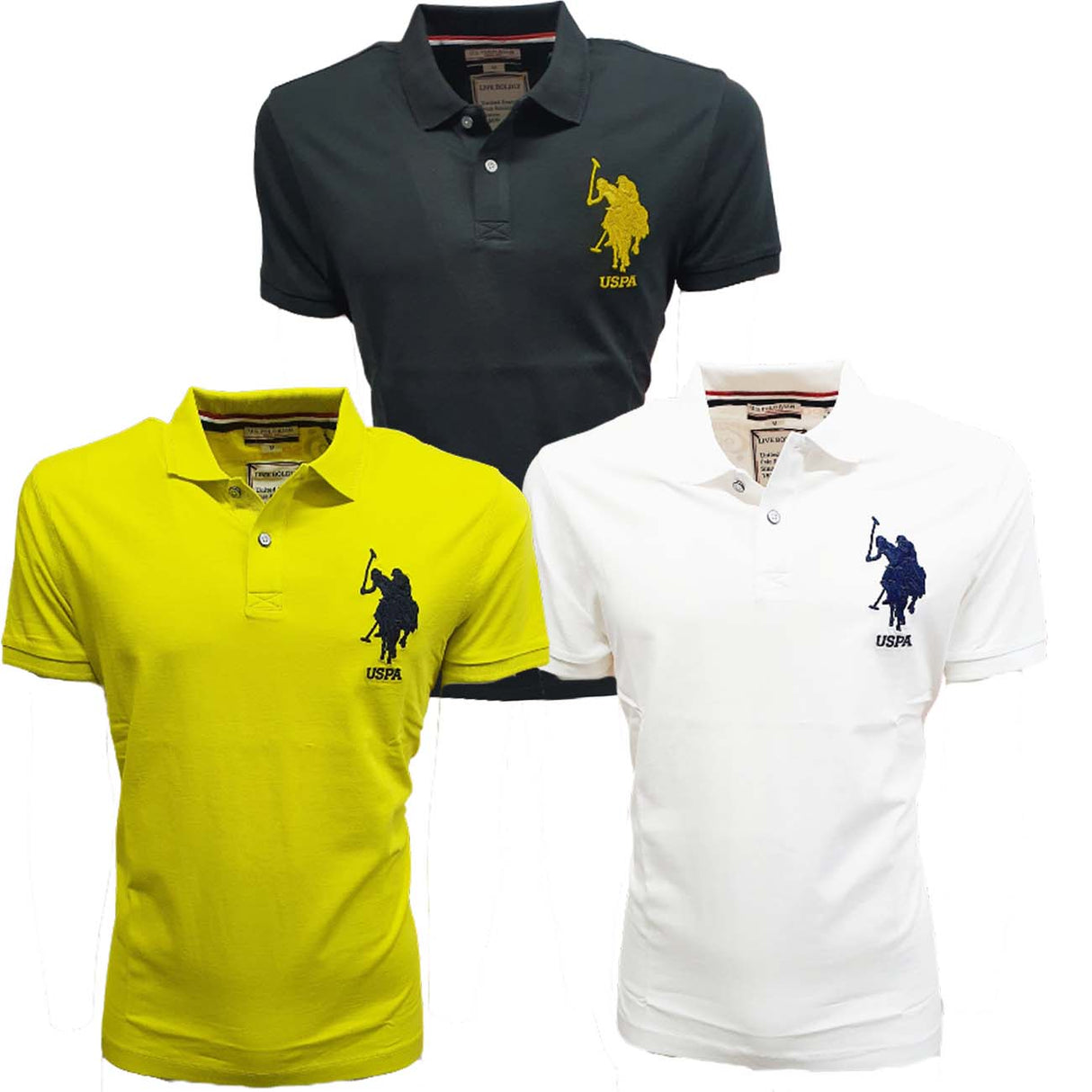 POLO UOMO 50313 CB3D U.S. POLO ASSN 3 BOTTONI COTONE