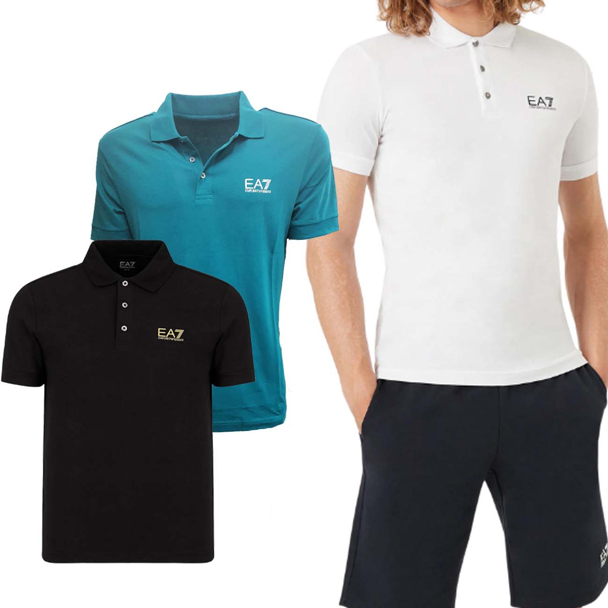 POLO ARMANI EA7 E24 8NPF04 PJM5Z MAILLOT IDENTITÉ