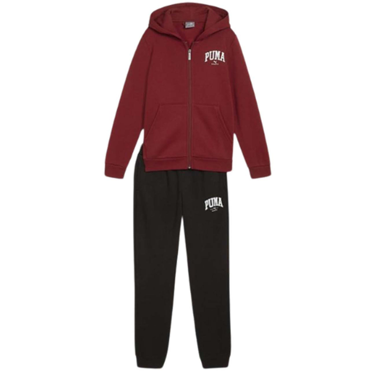 TUTA RAGAZZI PUMA 683318 13 SQUAD BORDO' COTONE FELPATO