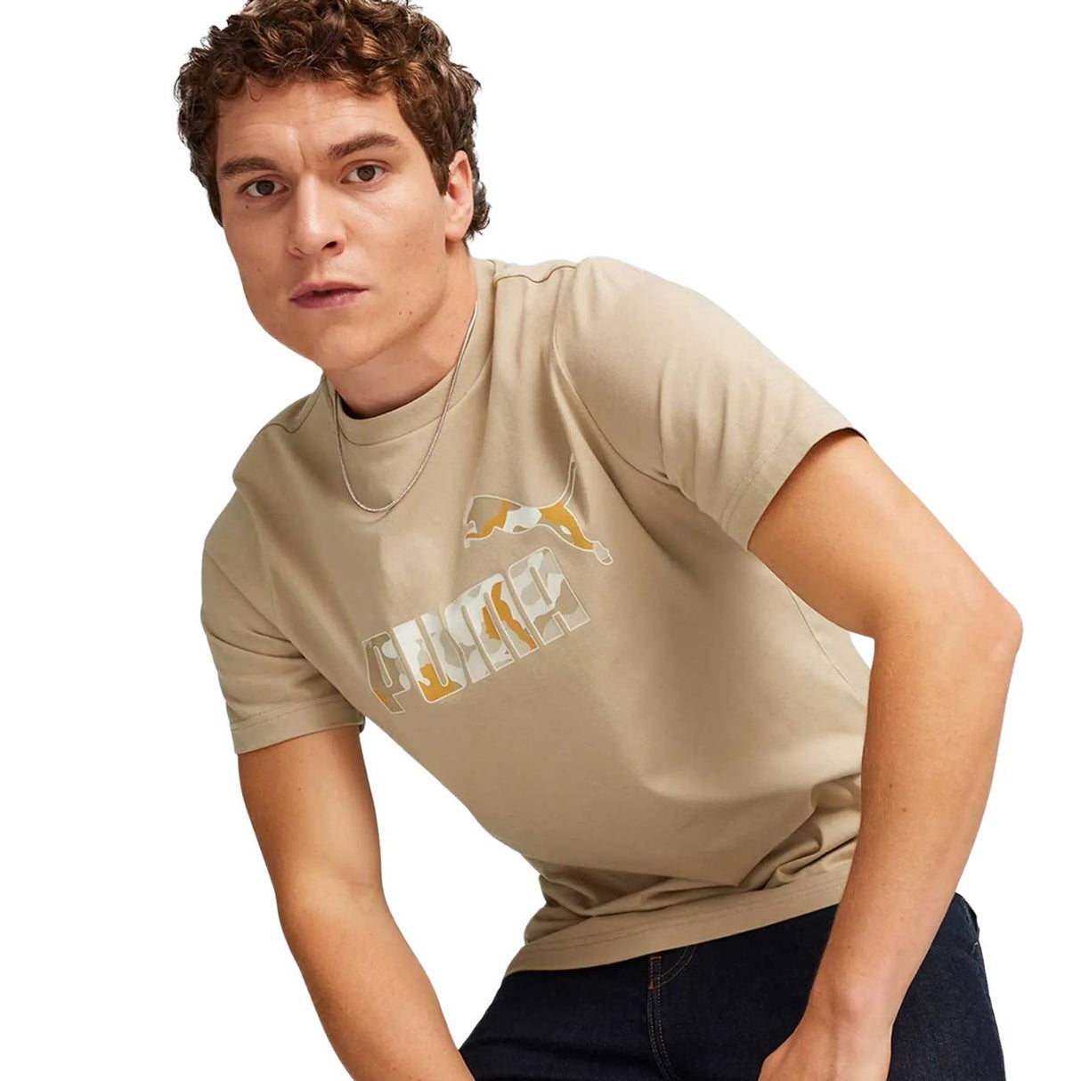 T-SHIRT PUMA 675942 83 GRAFHIC SUMMER BEIGE COTONE-