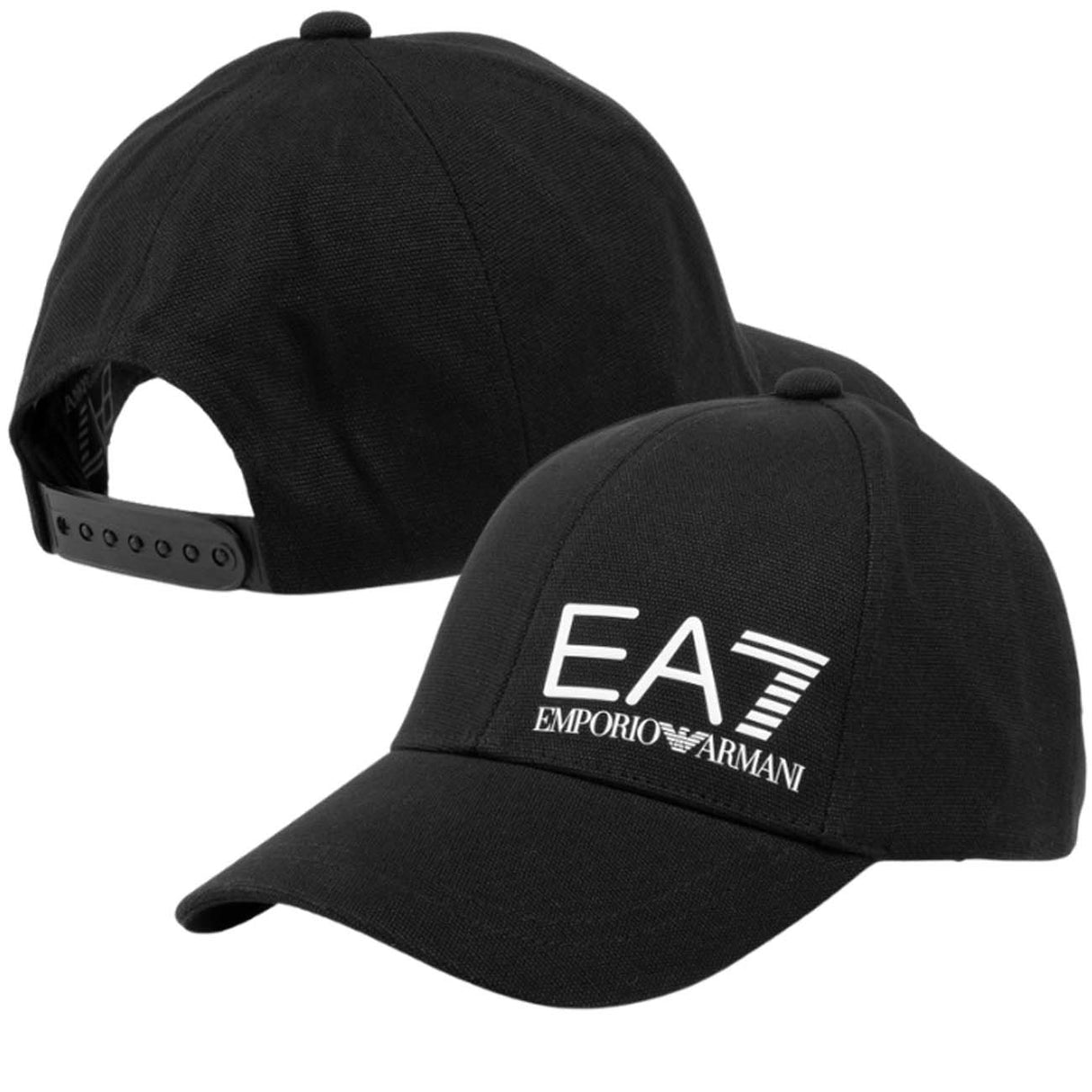 CASQUETTE EN COTON NOIR ARMANI EA7 275936 0P010