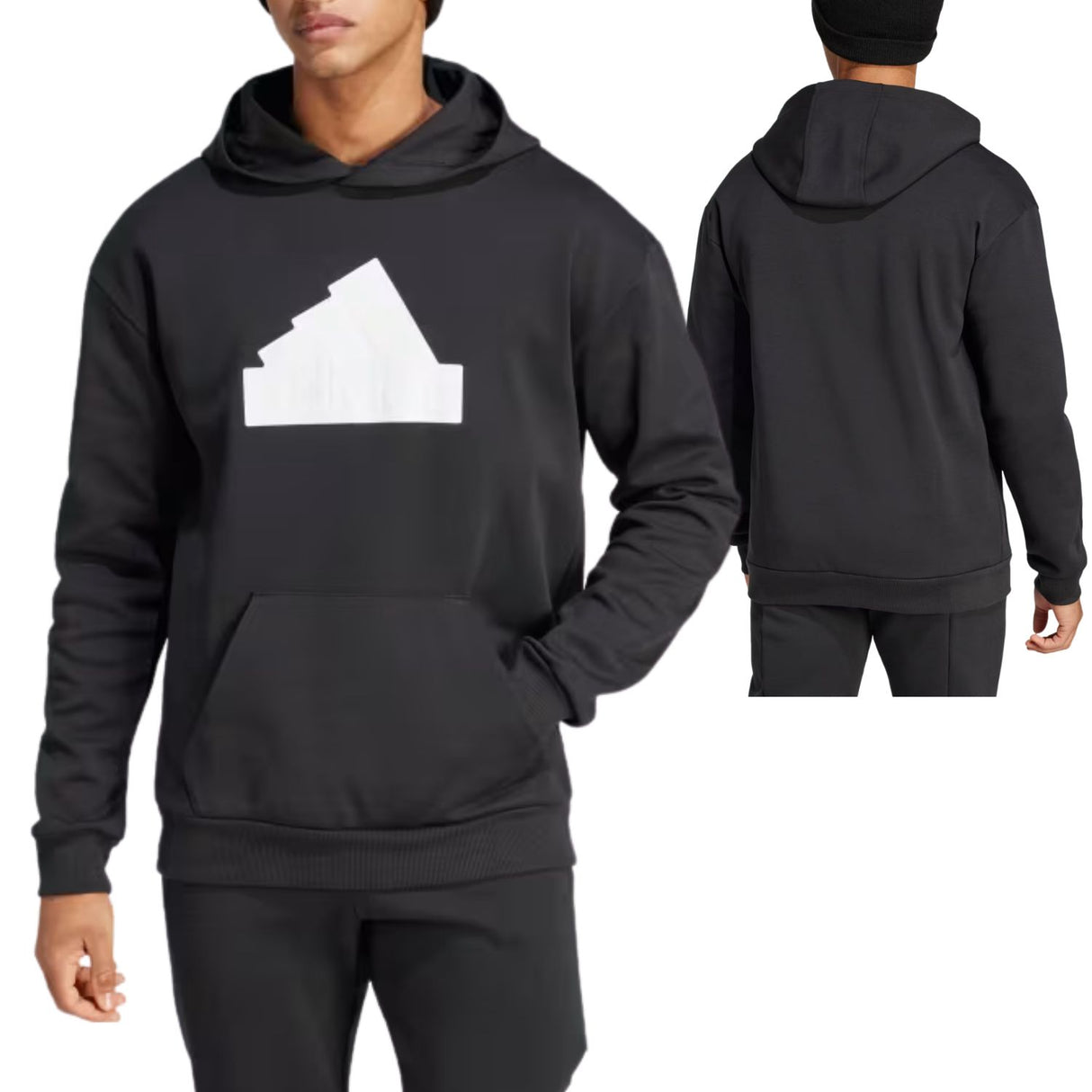 FELPA ADIDAS IR9181 FUTURE ICONS NERO COTONE GARZATO