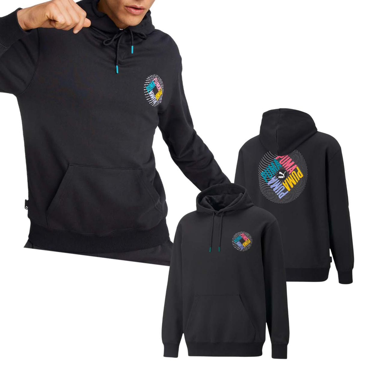 SWEAT-SHIRT EN COTON BROSSÉ GRAPHIQUE PUMA 535660 SWXP