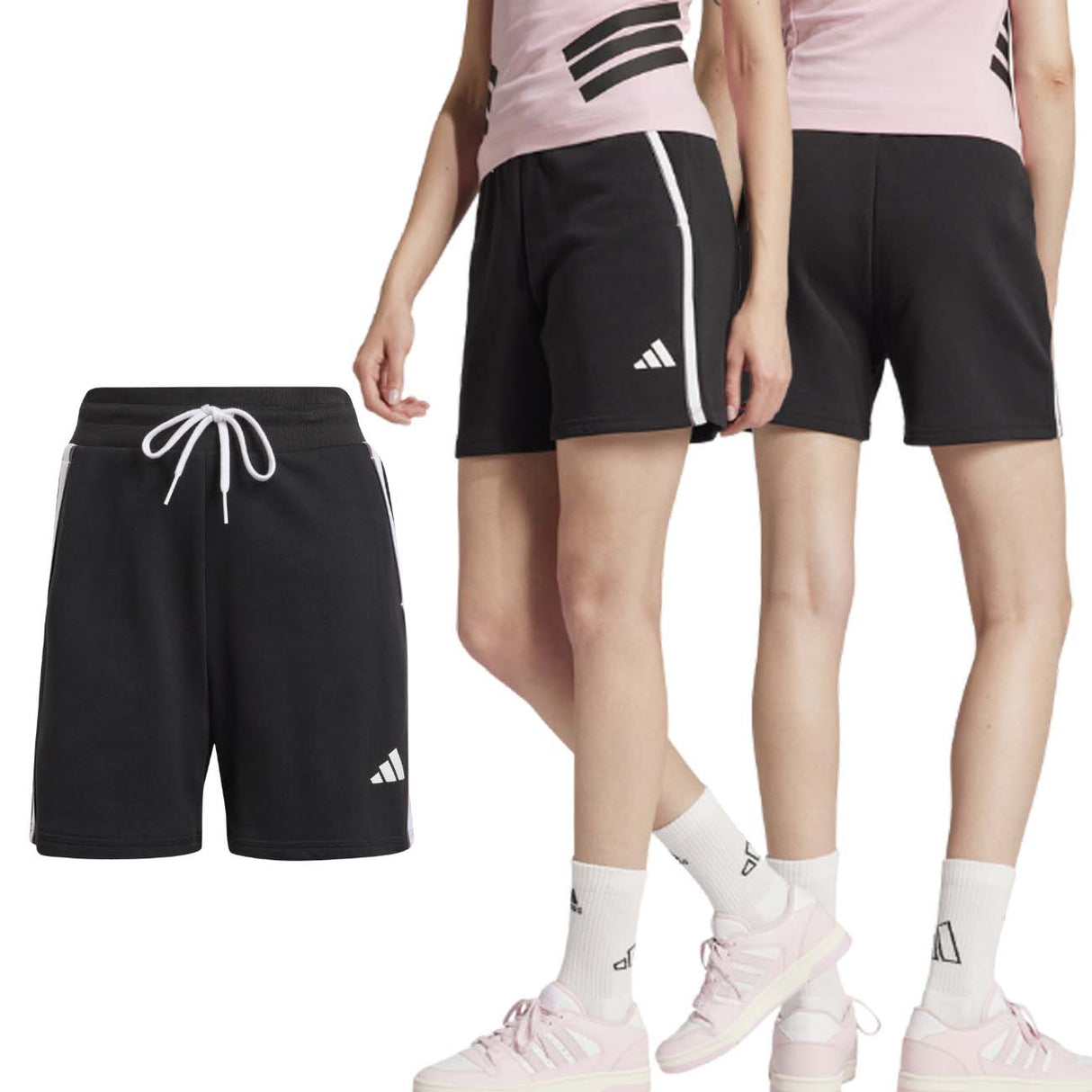 PANTALONCINO DONNA ADIDAS JG6215 ESSENTIALS COTONE