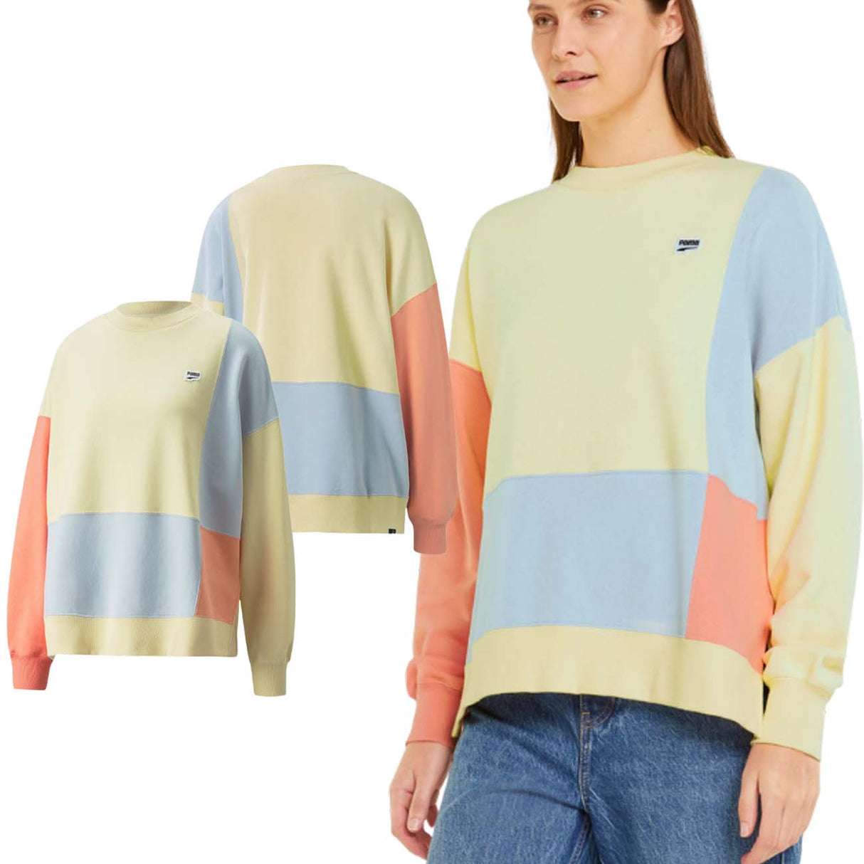 SWEAT-SHIRT FEMME EN COTON PUMA 533582 41 DOWNTOWN CREW