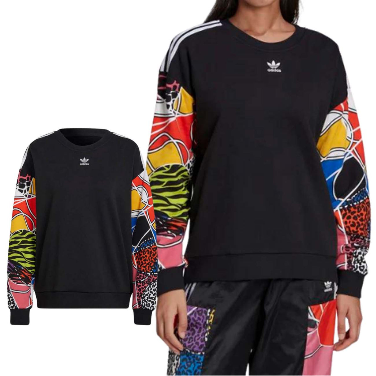 FELPA DONNA ADIDAS HC4473 RICH MNISI COTONE GARZATO