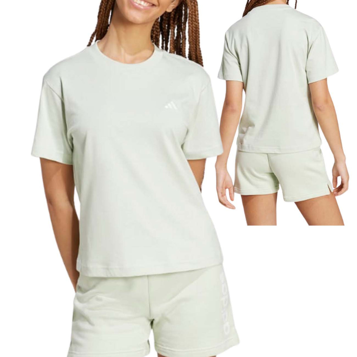 T-SHIRT DONNA ADIDAS JH3700 ESSNTIALS CORTA COTONE