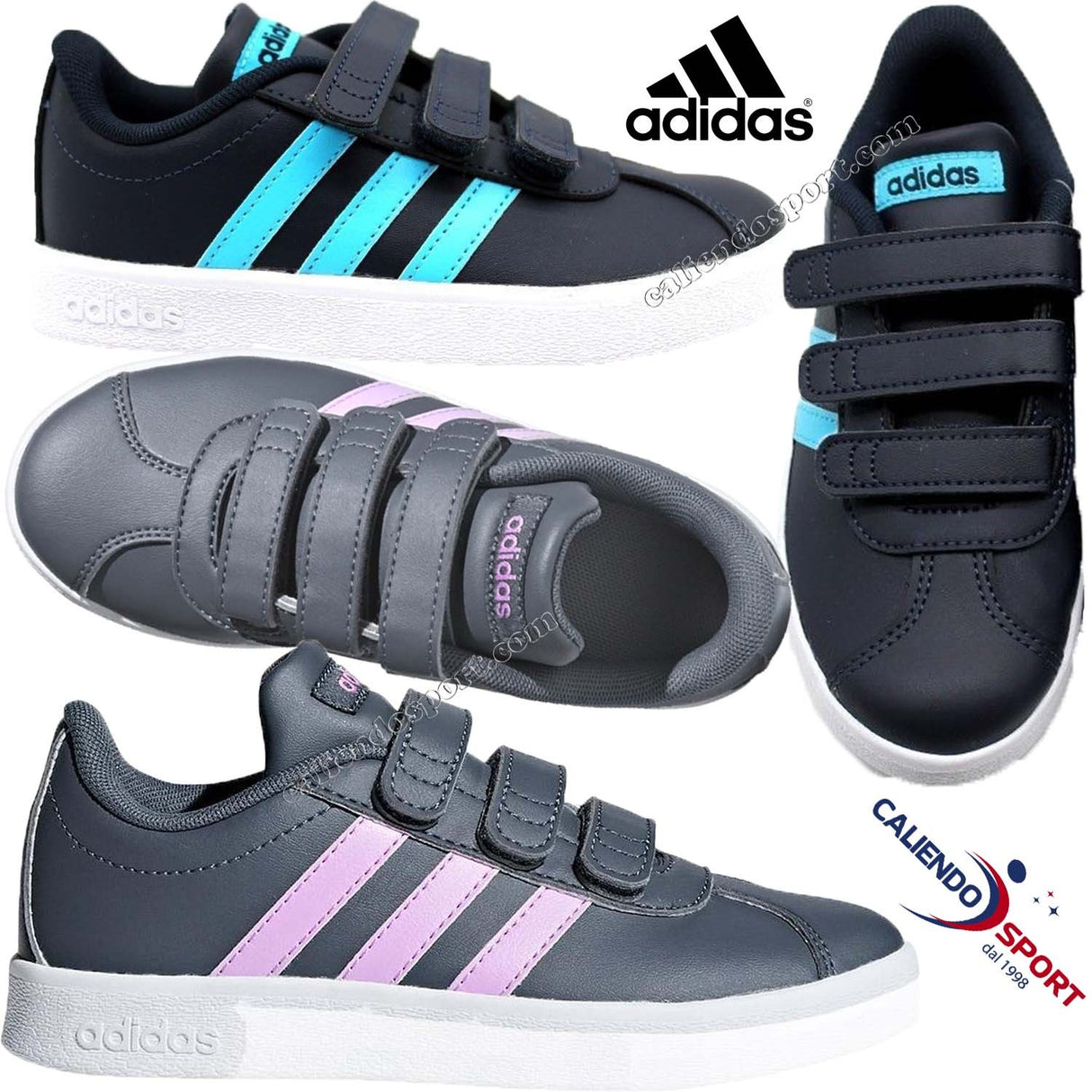 CHAUSSURES ADIDAS ENFANT FILLE B75973 B75972 GRIS BLEU VL COURT 2.0 CMF C