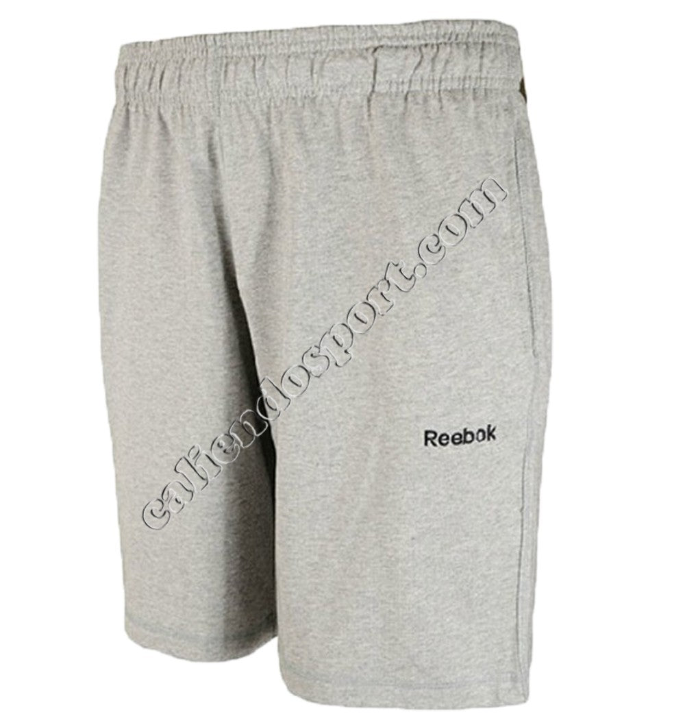 SHORTS MEN BLACK BLUE GREY REEBOK Z60139 EL JERSEY SHORT CASUAL COTTON