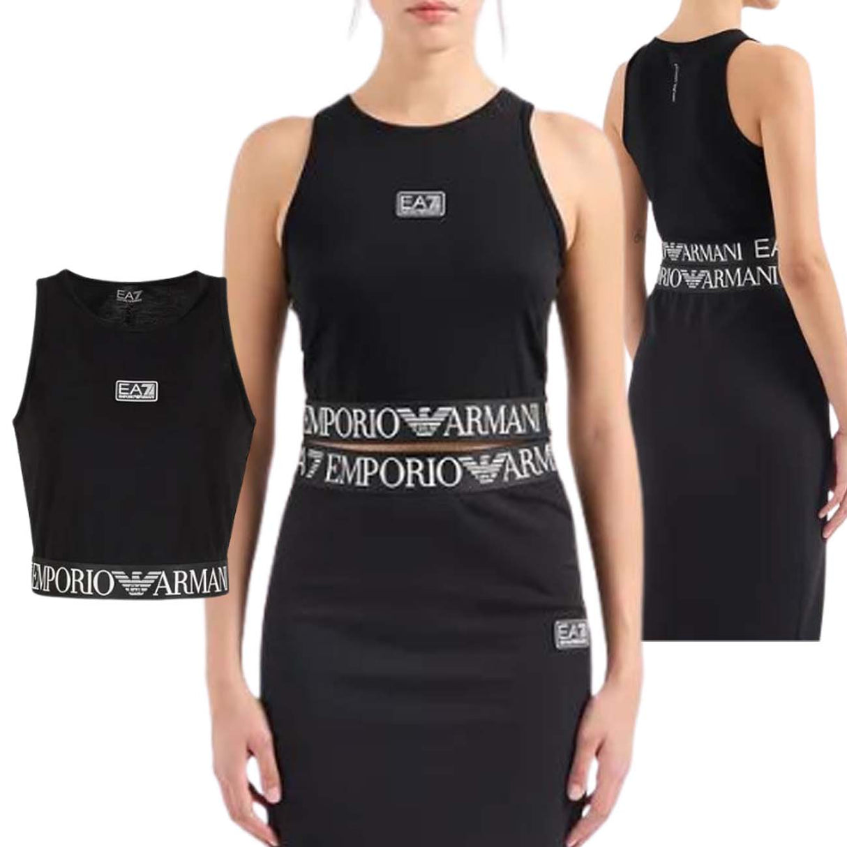 TOP DONNA ARMANI EA7 E24 3DTH58 TJKUZ 1200 NERO