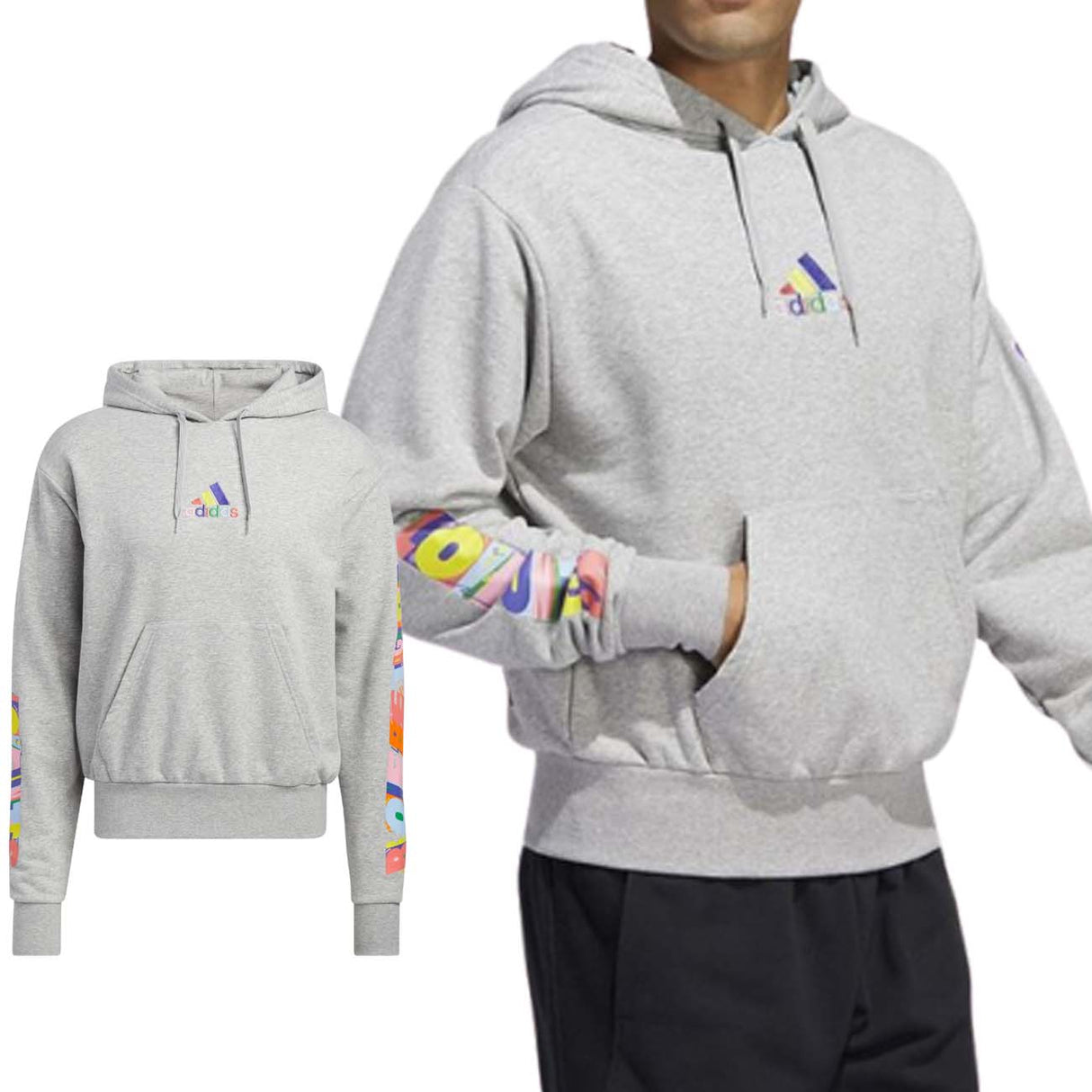 FELPA ADIDAS HC4454 PRIDE (NEUTRAL) COTONE GARZATO