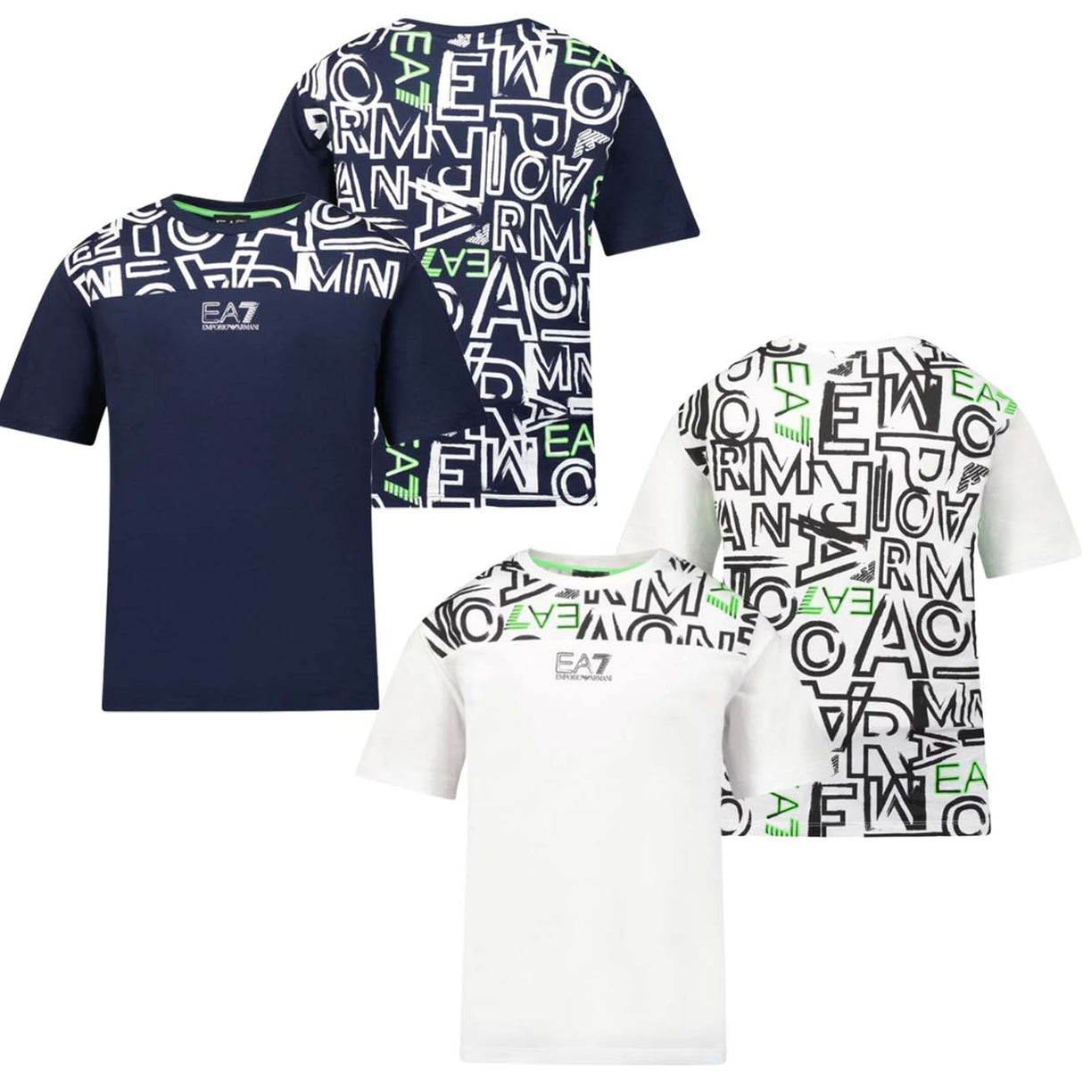 T-SHIRT RAGAZZI ARMANI EA7 3RBT57 BJ02Z COTONE