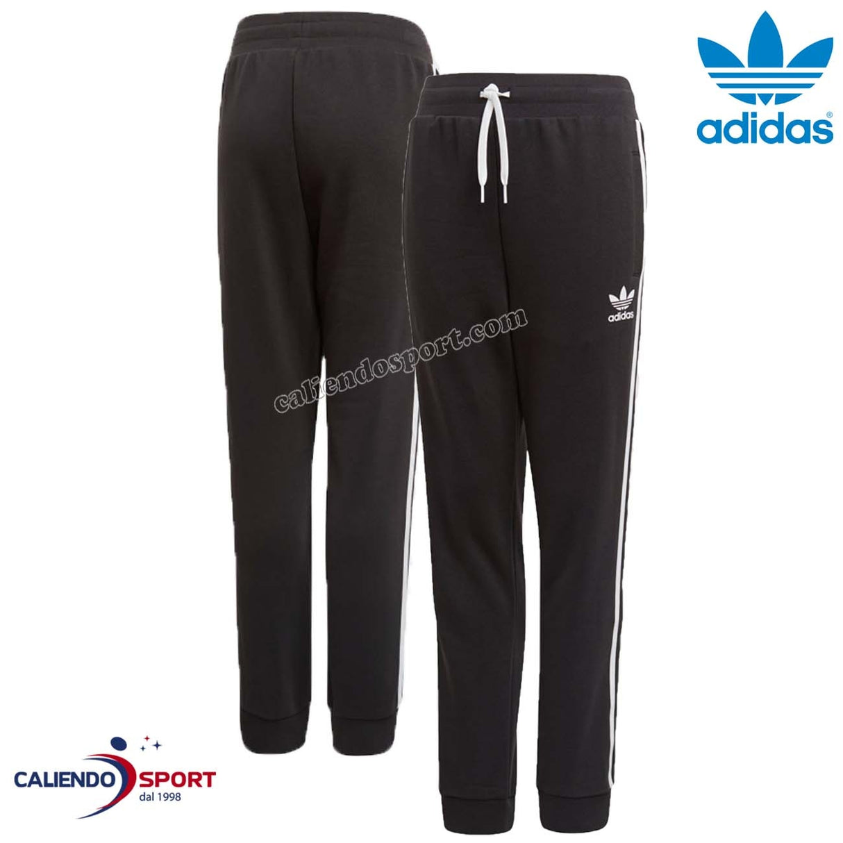 BOYS PANTS DV2872 BLACK 3-STRIPS ORIGINALS UNISEX