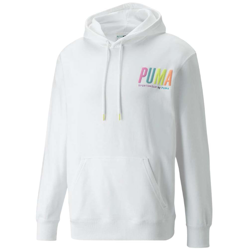 Sweat-shirt en coton brossé graphique PUMA 533621
