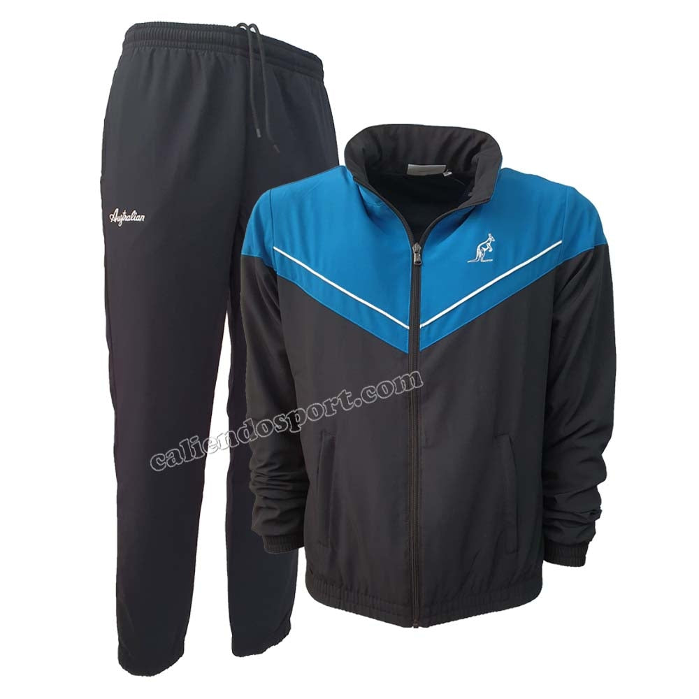 TUTA AUSTRALIAN LSUTU0017 01 NERO BLU FULL ZIP SPORT