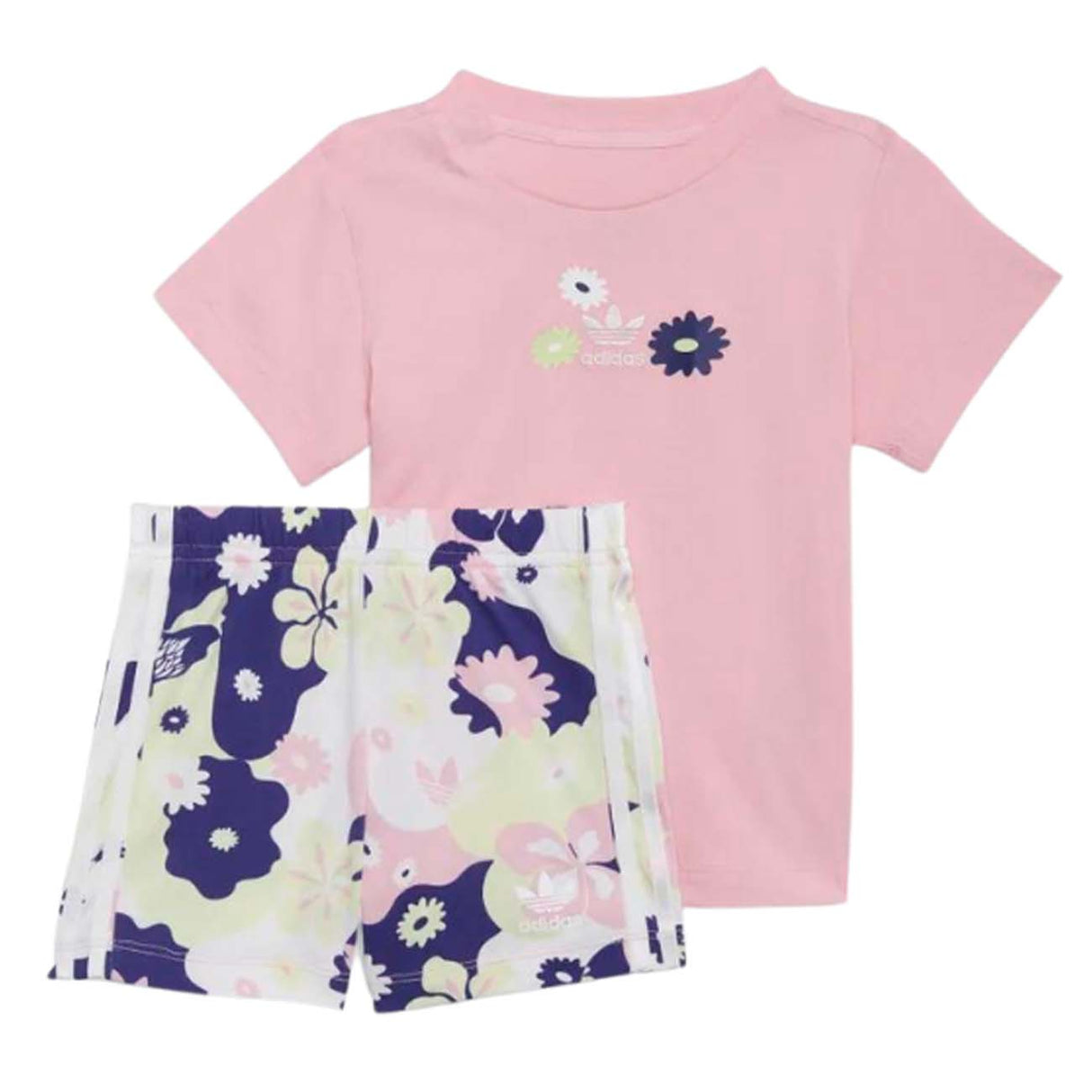 COMPLETO BIMBA ADIDAS HC1949 FLOWER PRINT SHORTS AND TEE