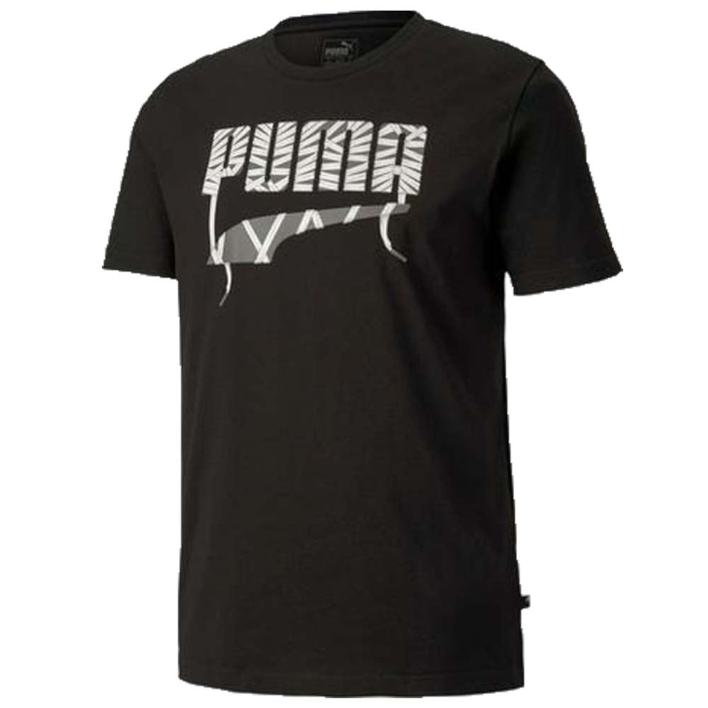 T-SHIRT PUMA 581912 02 BLANC NOIR COL ROND