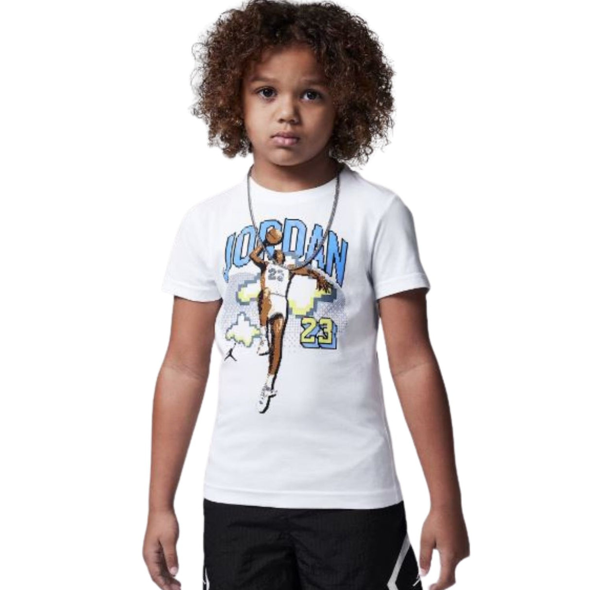 T-SHIRT BAMBINI JORDAN 85D945 001 BIANCO