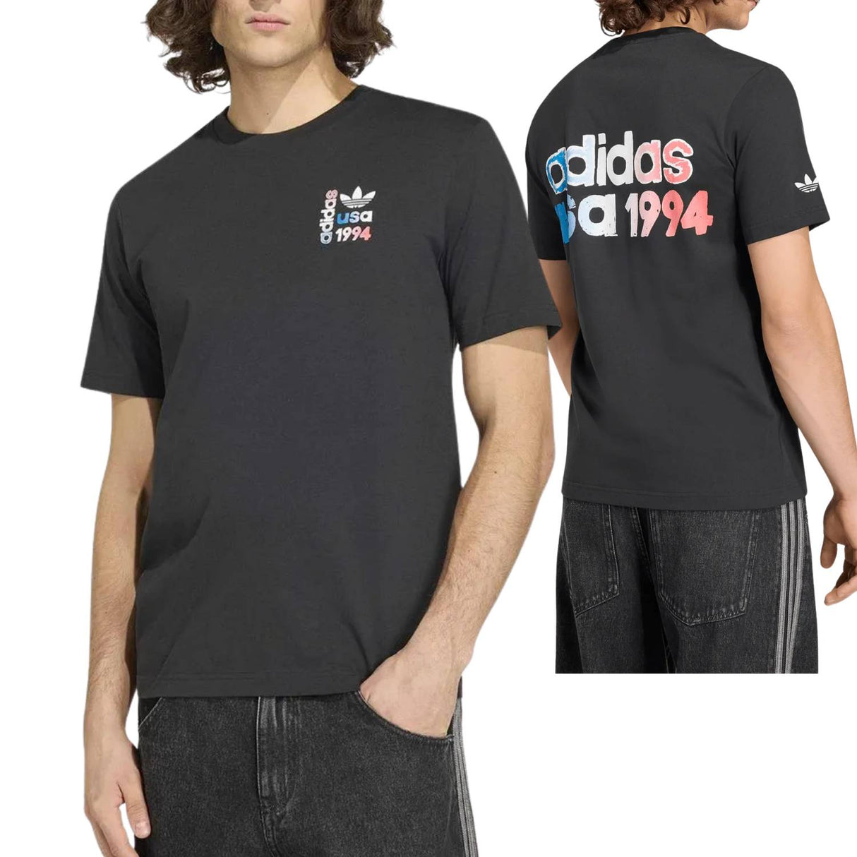 T-SHIRT ADIDAS KD3818 USA 94 NERO COTONE