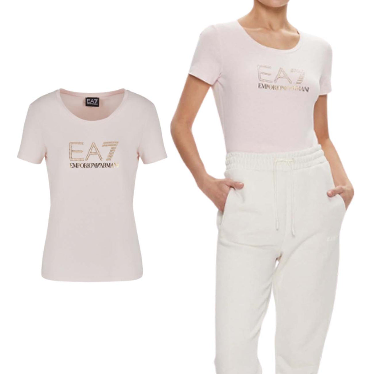 T-SHIRT DONNA ARMANI EA7 E24 8NTT67 TJDQZ 1422 ROSA