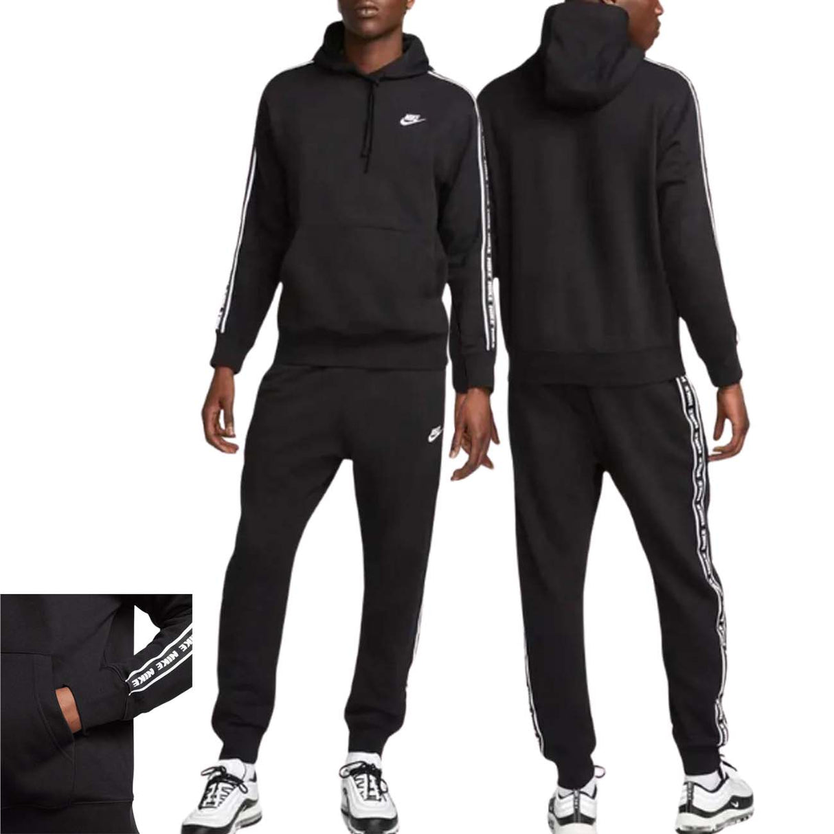SURVÊTEMENT EN COTON POLAIRE NIKE FB7296 010 CLUB NOIR