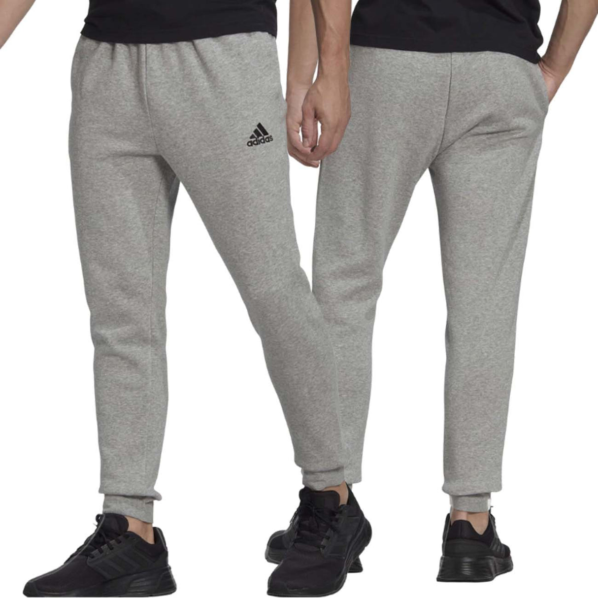PANTALON EN COTON POLAIRE GRIS ADIDAS HL2230