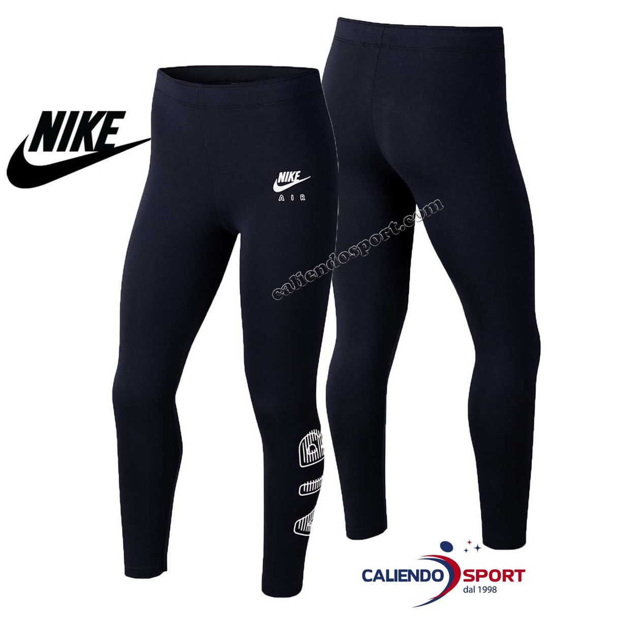 LEGGINGS NIKE AIR RAGAZZA CU8299 010 NERO