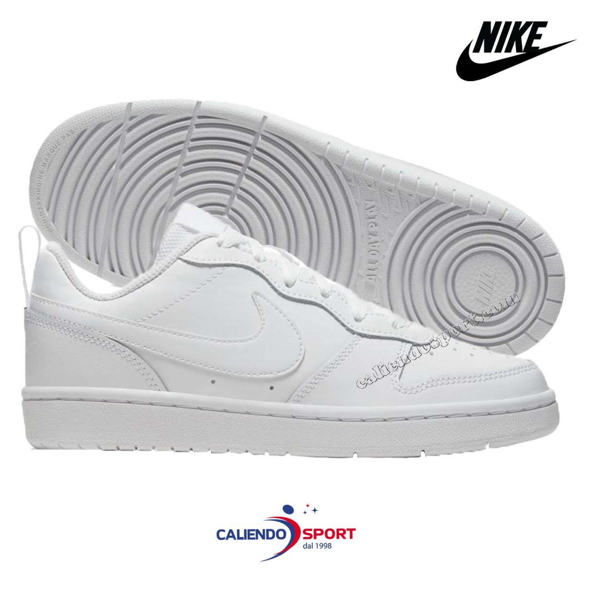 NIKE BQ5448 100 WHITE COURT BOROUGH LOW 2 GS BOYS SHOE