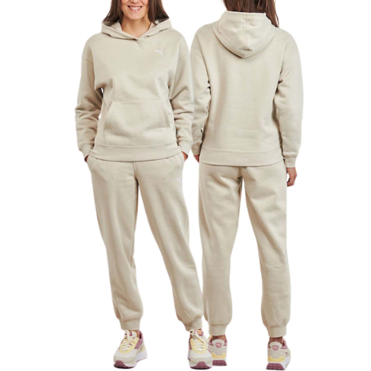 TUTA DONNA PUMA 683091 68 LOUNGEWEAR COTONE FELPATO
