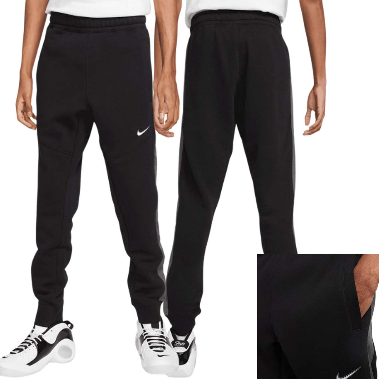 PANTALON SPORTWEAR EN COTON POLAIRE NOIR NIKE FN0246 010
