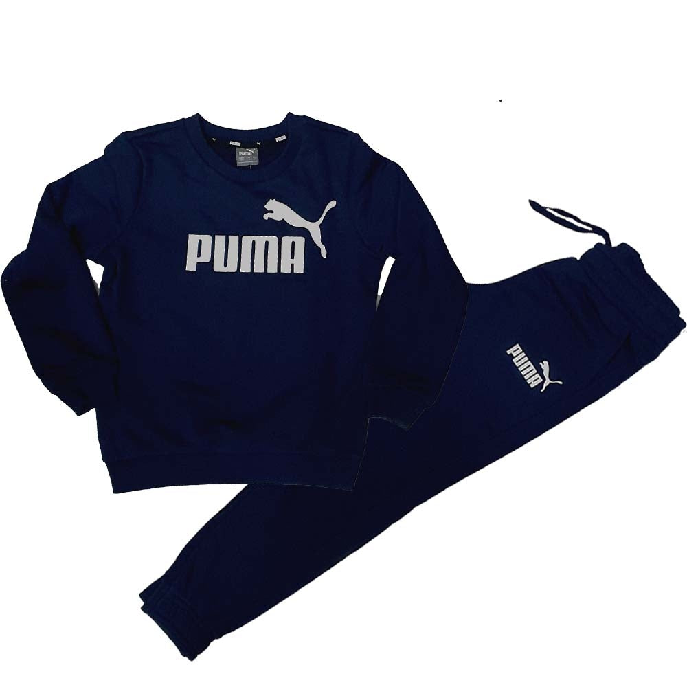 TUTA RAGAZZI PUMA 847605 COLORBLOCK COTONE GARZATO