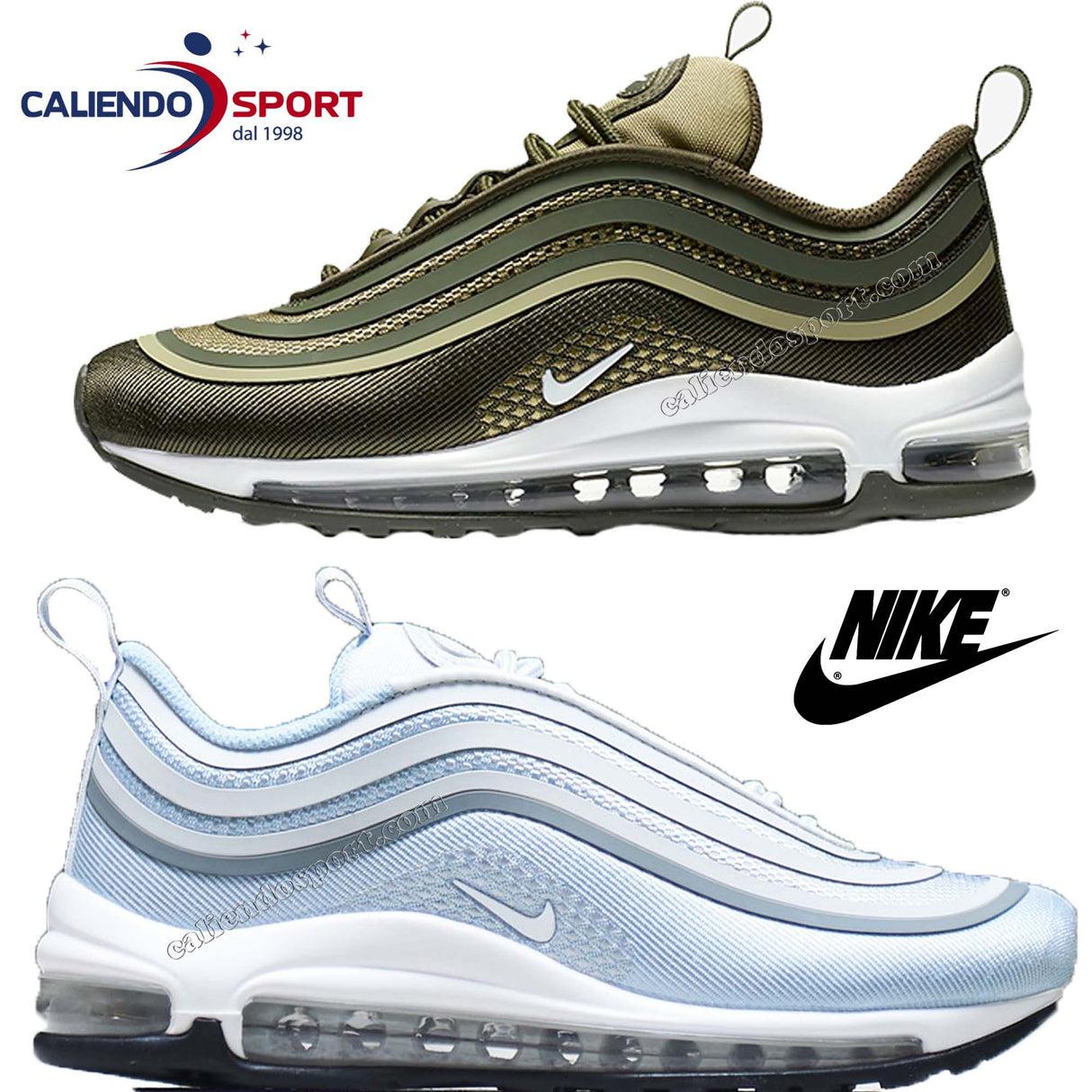 SCARPA AIR MAX 97 ULTRA 17 917999 400 917998 300 CELESTE VERDE RAGAZZO RAGAZZA