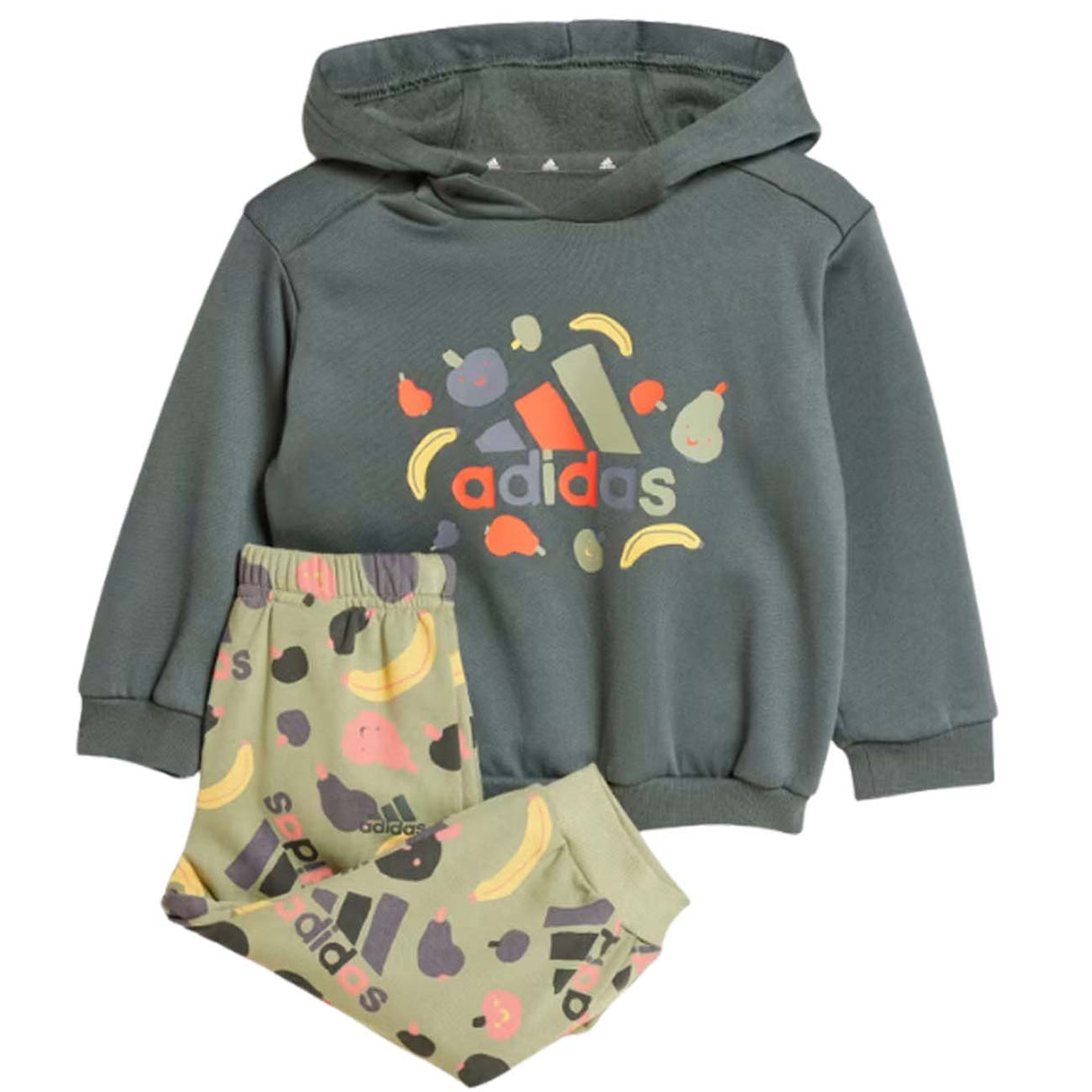 TUTA BAMBINI ADIDAS IZ4957 ALLOVER PRINT COTONE FELPATO