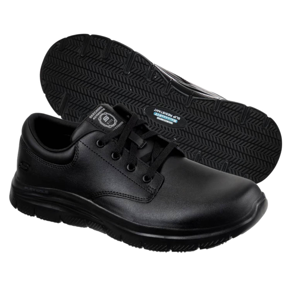 SCARPA SKECHERS 77513EC BLK WORK RELAXED FIT FLEX ADVANTAGE