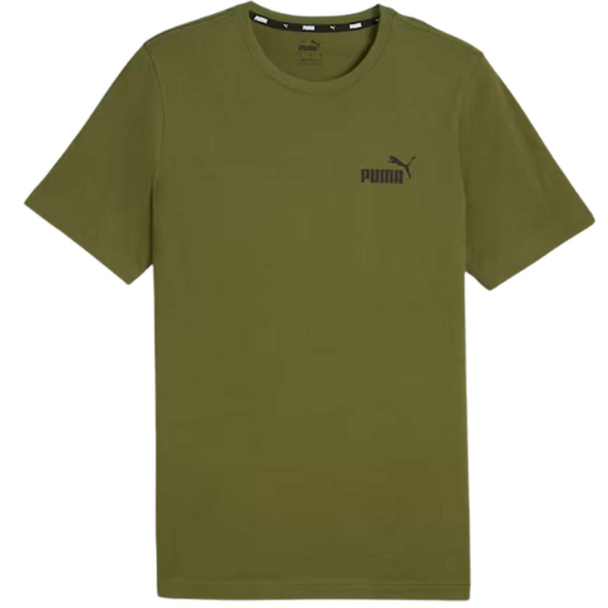 T-SHIRT PUMA 586669 76 ESSENTIALS LOGO COTONE VERDE