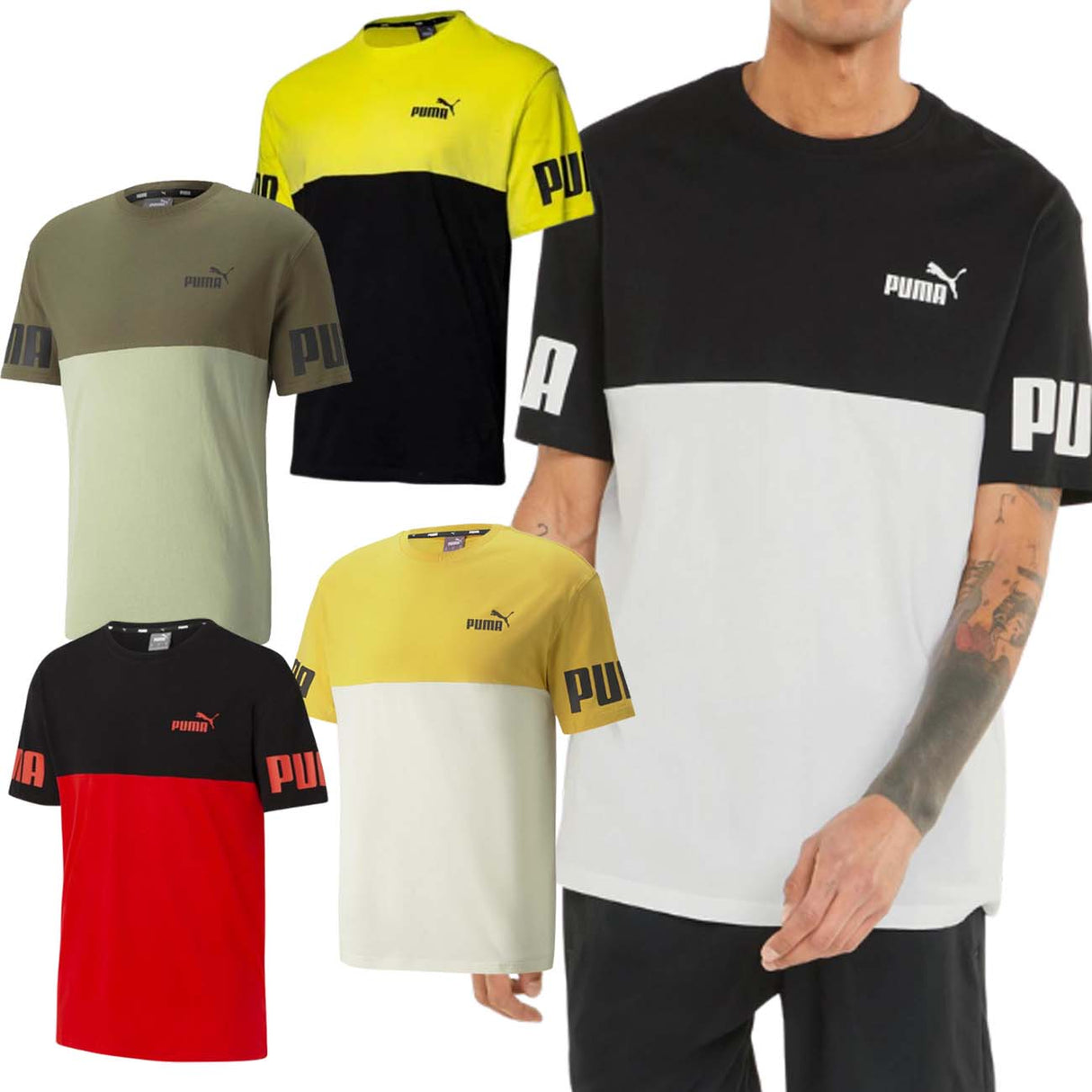 T-SHIRT PUMA 847389 POWER COLORBLOCK