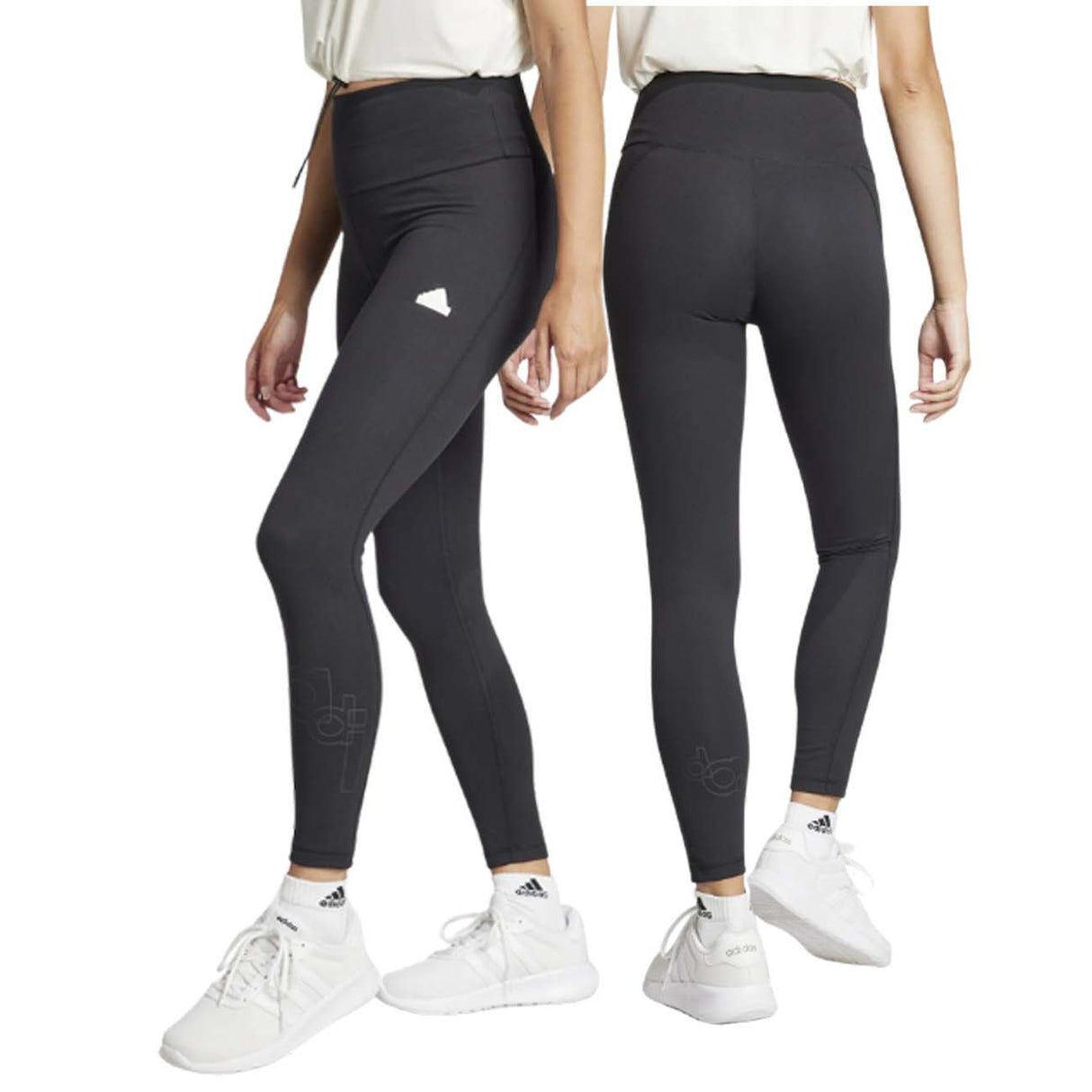 LEGGINGS DONNA ADIDAS IP2268 VITA ALTA NERO