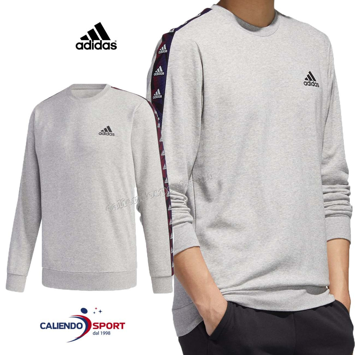 FELPA ADIDAS GD5447 ESSENTIAL TAPE COTONE GARZATO