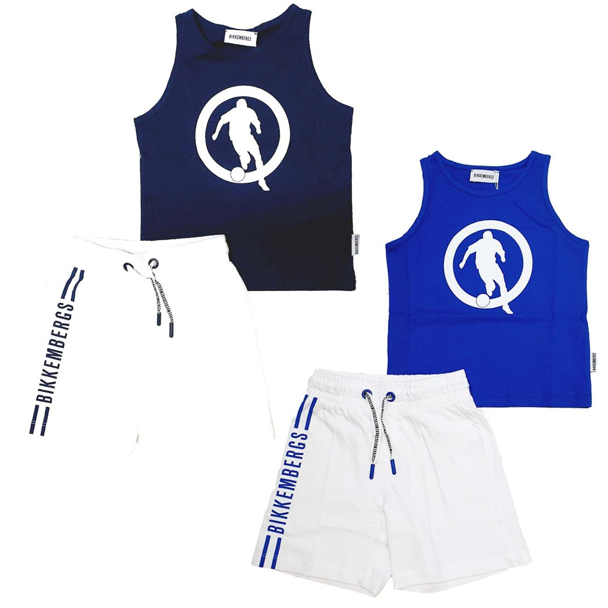 BIKKEMBERGS BK0284 COTTON SLEEVELESS+SHORTS CHILDREN'S COMPLETE SET