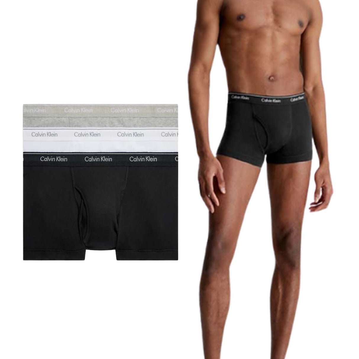BOXER UOMO CALVIN KLEIN 000NB1893A MP1 COTONE 3 PEZZI