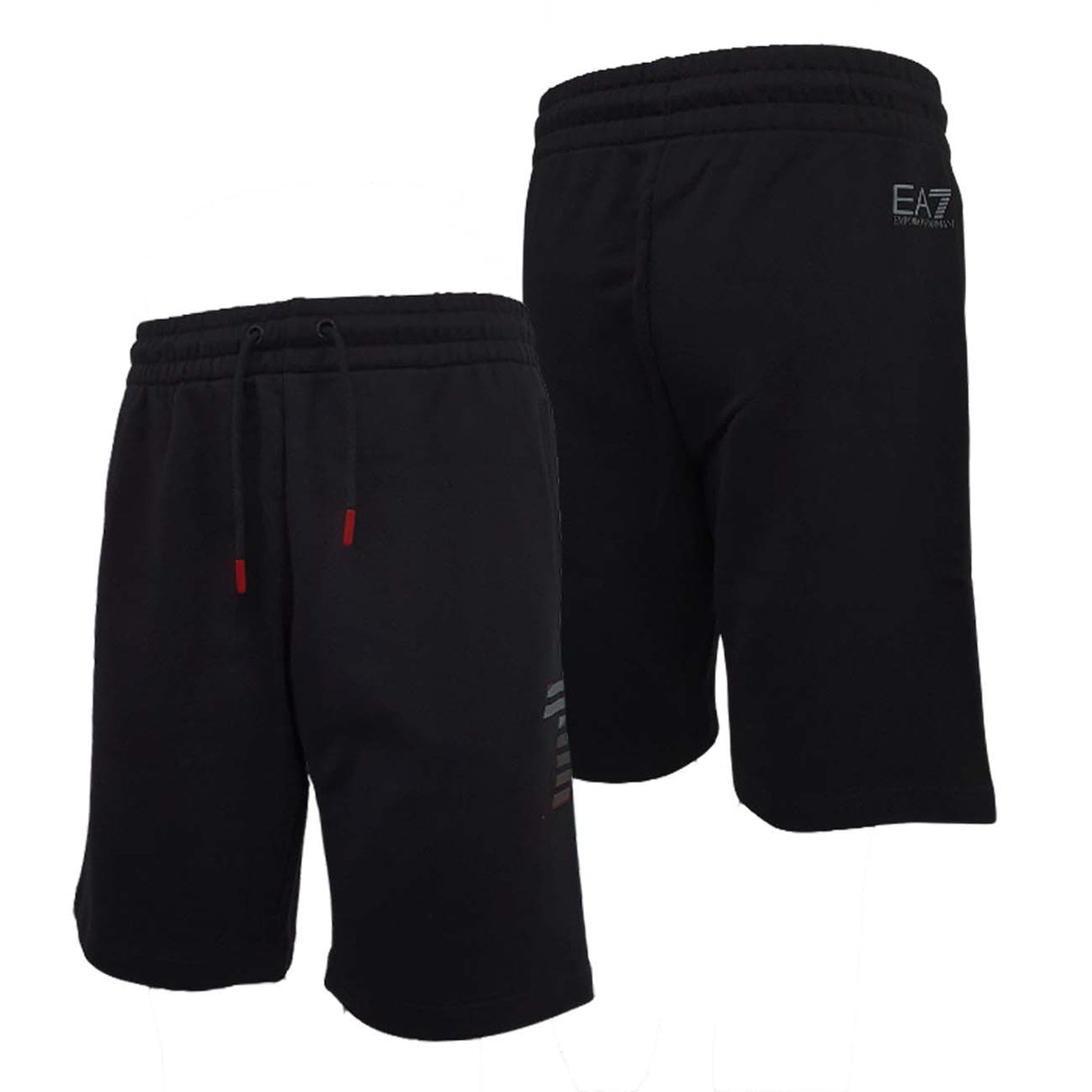 ARMANI EA7 3LPS54PJEQZ BLACK COTTON SHORTS
