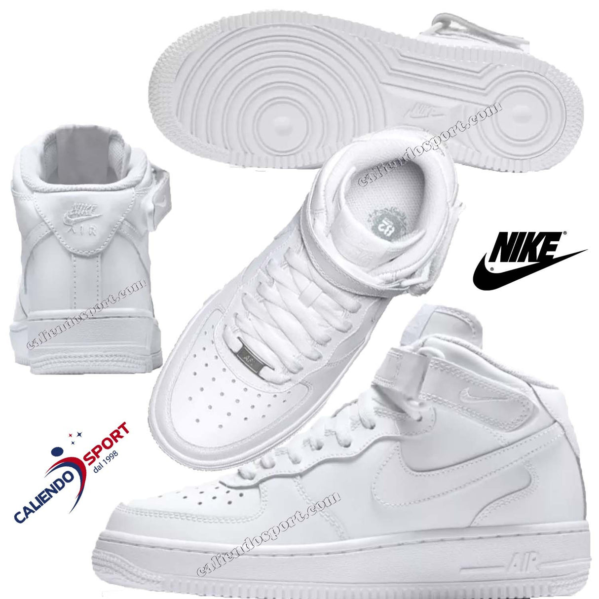SCARPA NIKE RAGAZZO AIR FORCE 314195 113 BIANCO COLLO ALTO SNEAKER SPORT