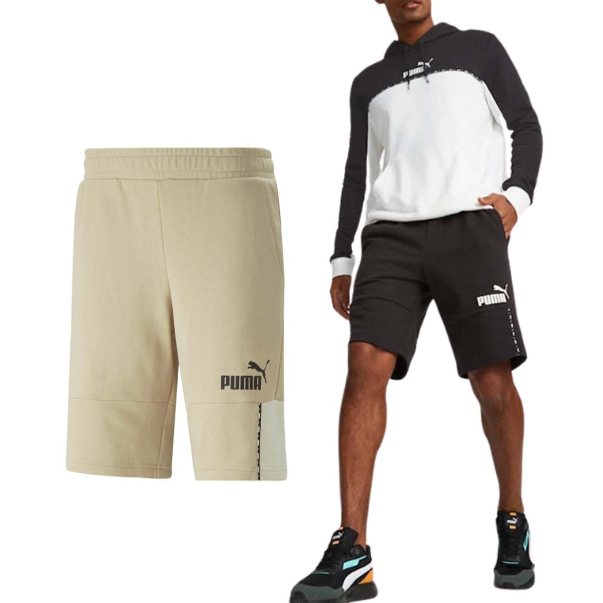 PUMA 673344 ESSENTIALS BLOCK COTTON SHORTS