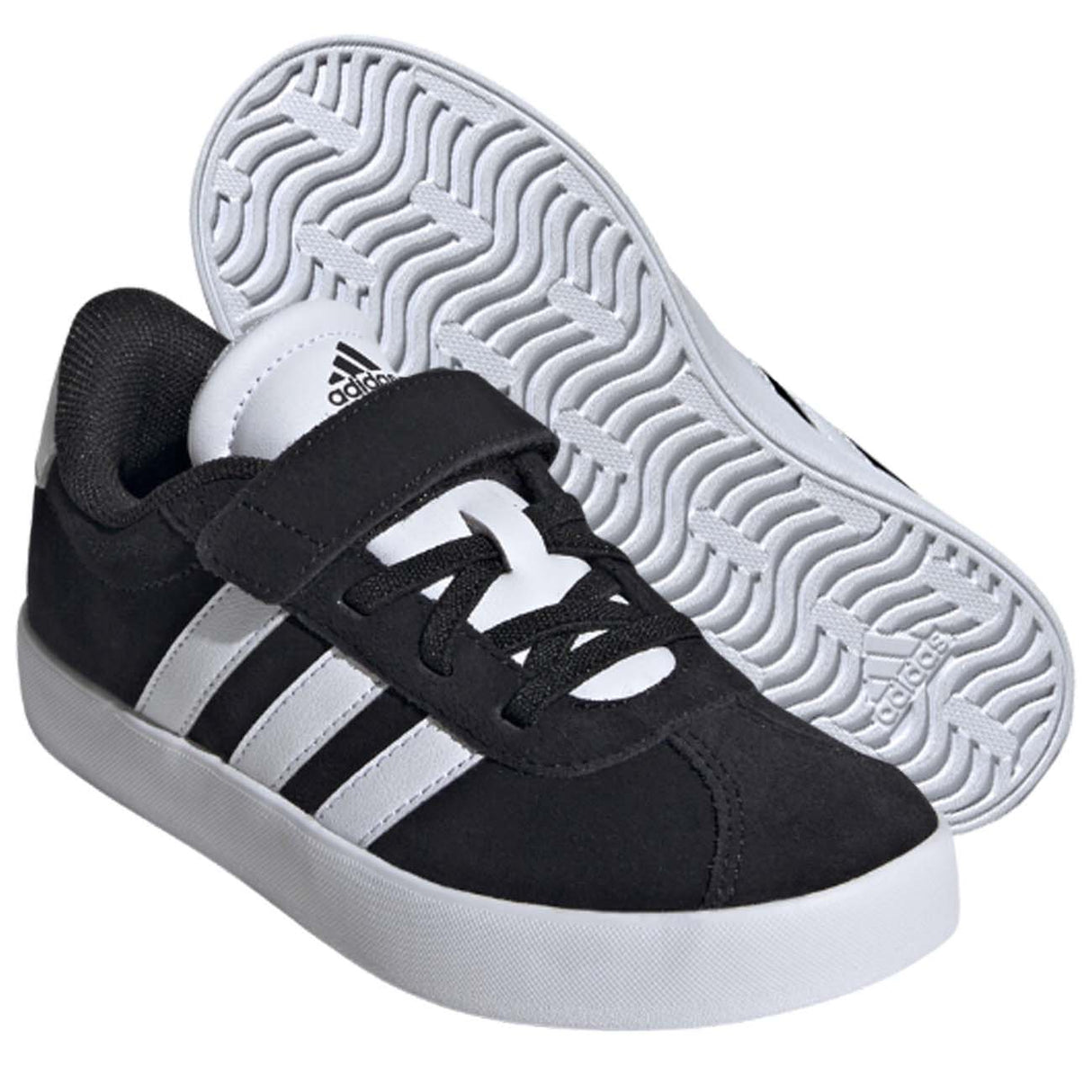 SCARPA RAGAZZI ADIDAS ID9148 VL COURT 3.0 NERO STRAPPO