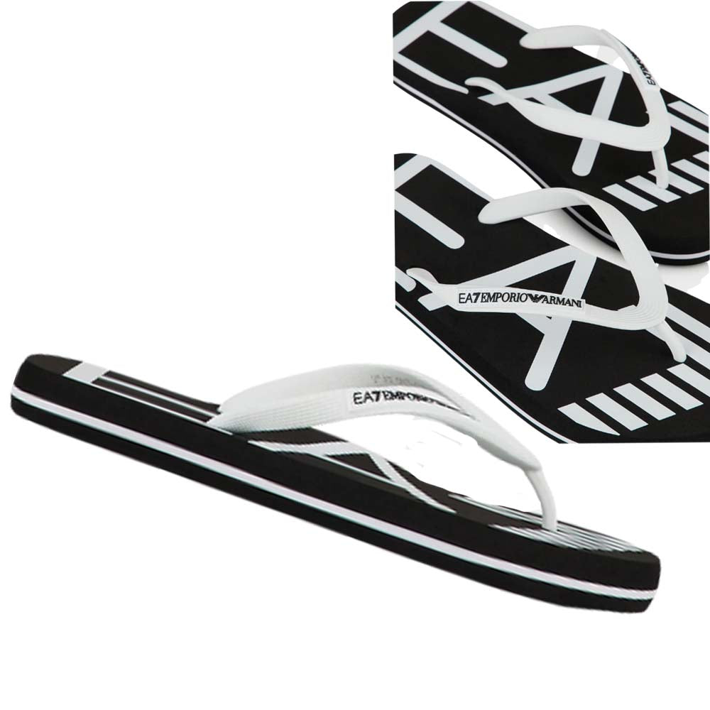 TONGS BICOLORE AVEC GRAND LOGO ARMANI EA7 XCQ004