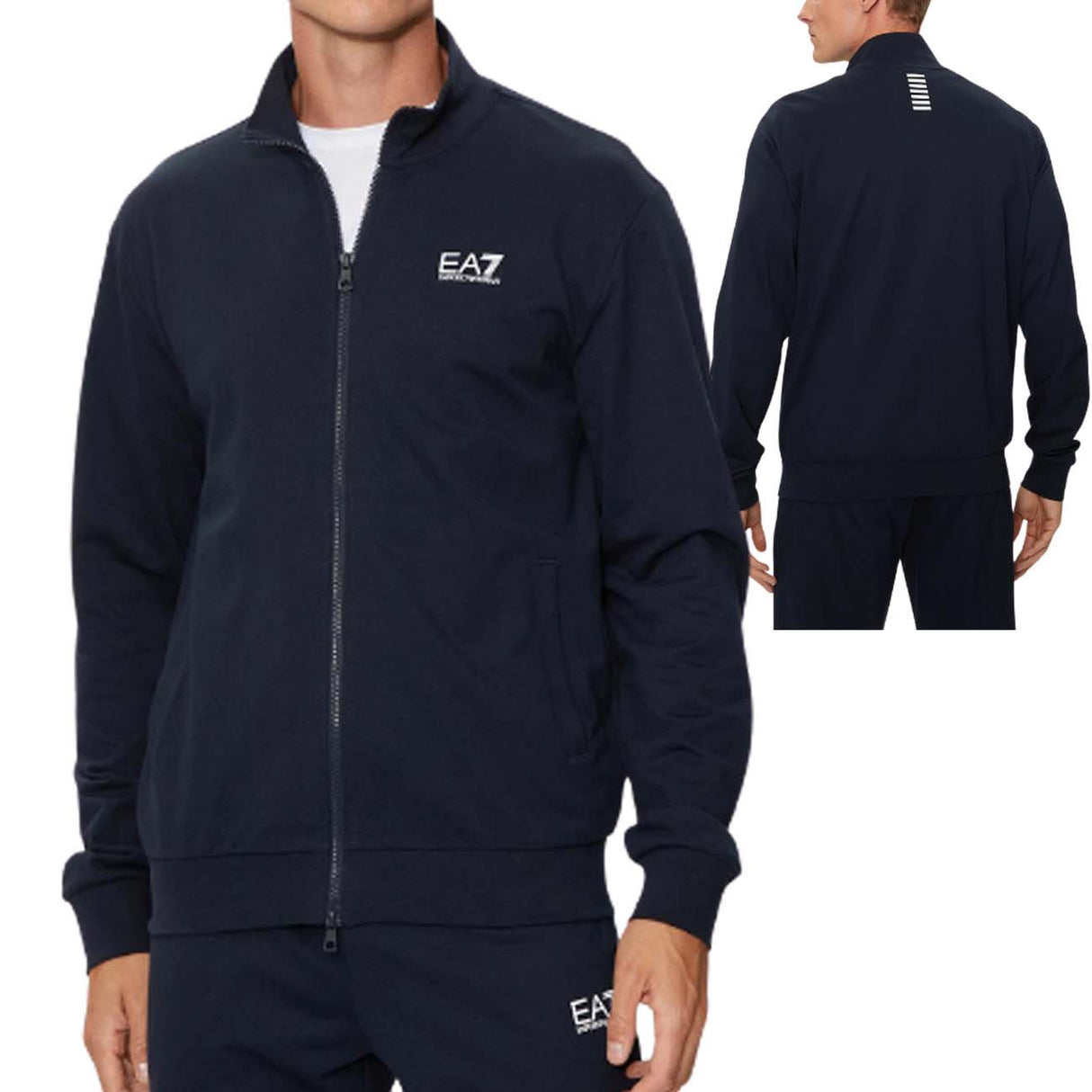 FELPA ARMANI EA7 I25 8NPM36 PJVTZ 1562 COTONE FELPATO BLU